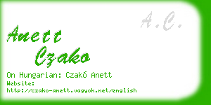 anett czako business card